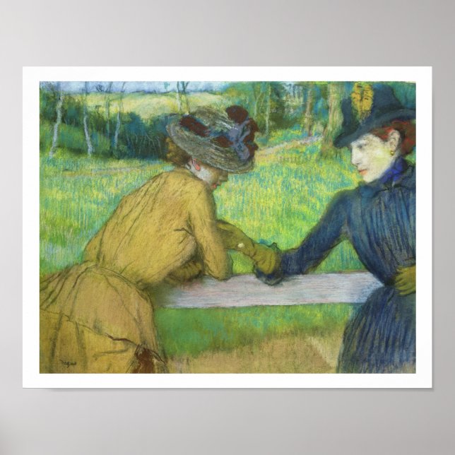 Poster Edgar Degas | Duas mulheres deitadas num portão (Frente)