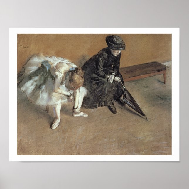 Póster Edgar Degas | Em espera, c.1882 (Frente)