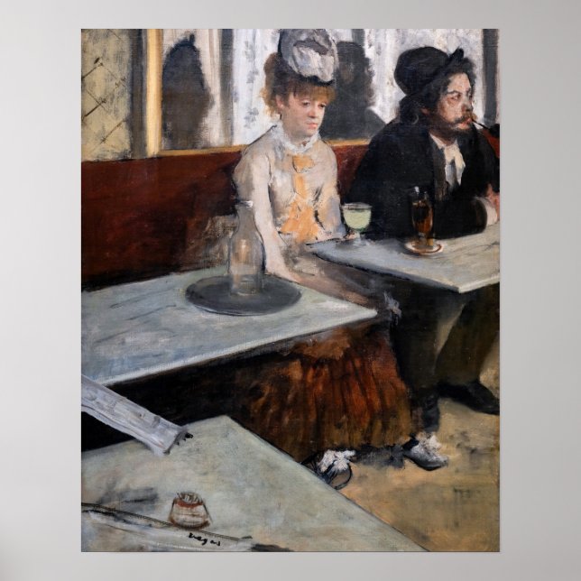 Poster Edgar Degas - Em um Café / O Absinto (Frente)