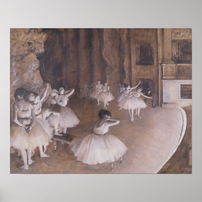 Poster Edgar Degas | Ensaio de Balé no Palco, 1874 (Frente)