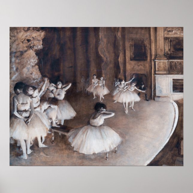 Poster Edgar Degas - Ensaio de Balés no Palco (Frente)