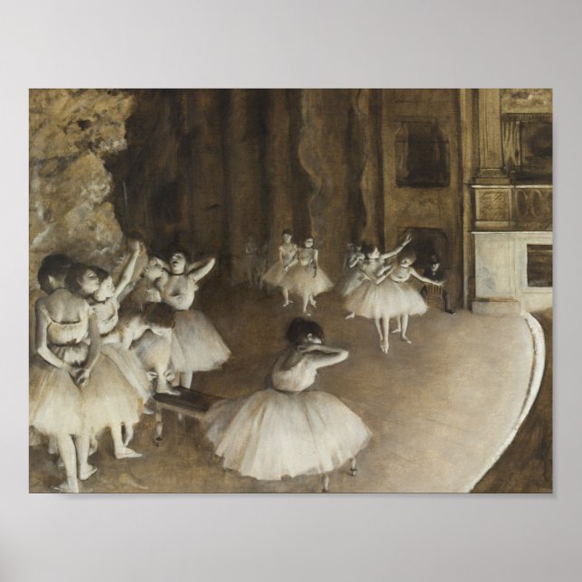 Poster Edgar Degas - Ensaio de Balés no Palco (Frente)