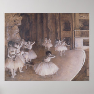 Póster Edgar Degas Ensaio de Balés no Palco, 1874