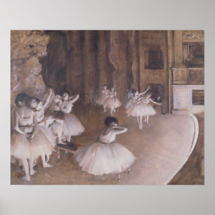 Poster Edgar Degas  Ensaio de Balés no Palco, 1874