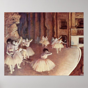 Póster Edgar Degas - Ensaio de vestimenta do palco balé
