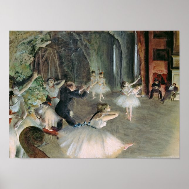 Póster Edgar Degas | Ensaio do Balé sobre o Palco (Frente)