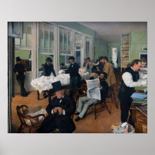 Poster Edgar Degas - Escritório de Algodão em Nova Orlean