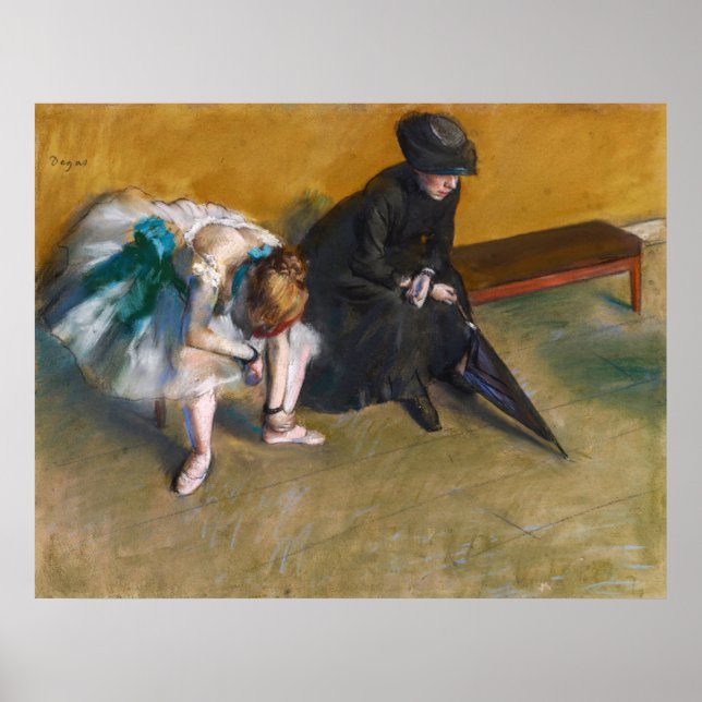 Poster Edgar Degas - Esperando (Frente)