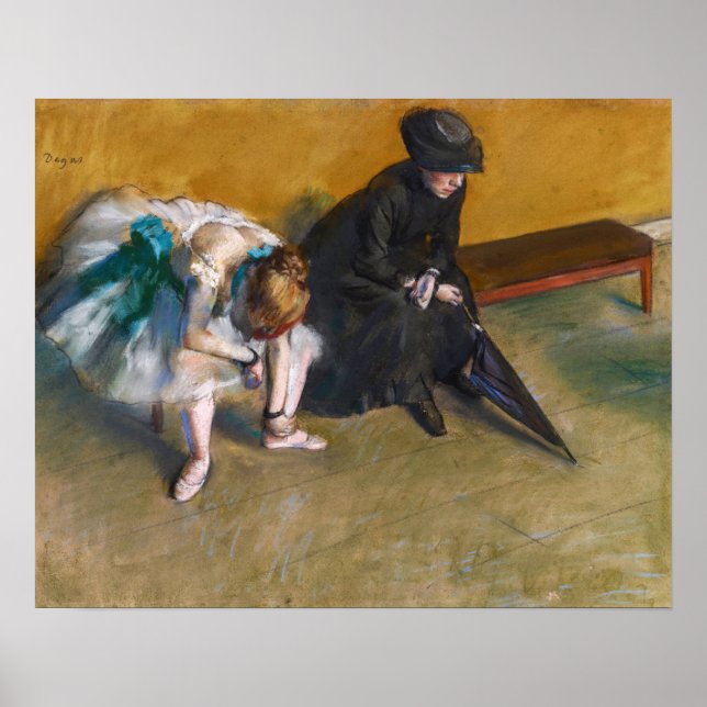 Poster Edgar Degas - Esperando (Frente)