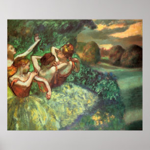 Póster Edgar Degas Four Dancers