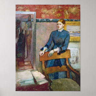 Póster Edgar Degas   Helene Rouart no estudo do seu pai