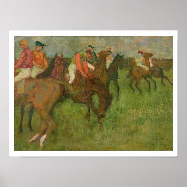 Poster Edgar Degas | Jockeys, 1886-1890 (Frente)