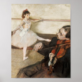 Poster Edgar Degas. Lição de dança. Imigração venenosa