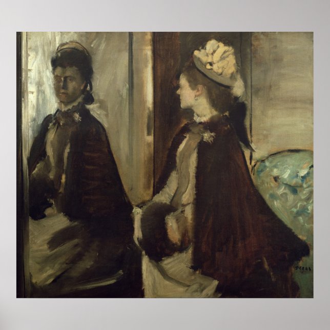 Poster Edgar Degas | Madame Jeantaud no espelho (Frente)