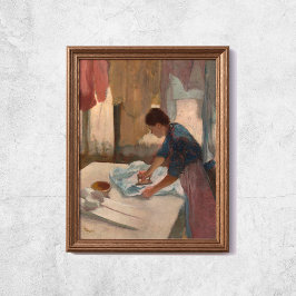 Poster Edgar Degas Mulher Ironing Laundry Room Art