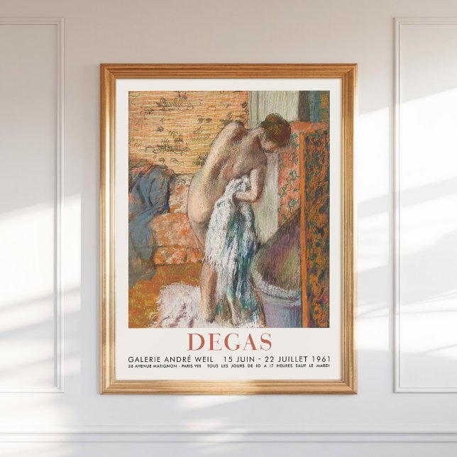 Poster Edgar Degas Mulher se Secando Pastel de Arte (Criador carregado)
