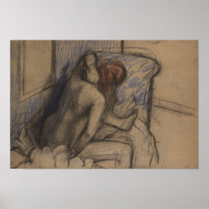 Póster Edgar Degas Mulher Secando O Cabelo