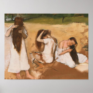 Póster Edgar Degas - mulheres que penteiam seu cabelo