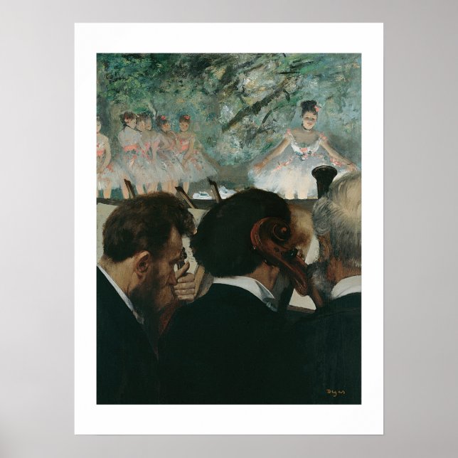 Póster Edgar Degas | Músicos de orquestra (Frente)