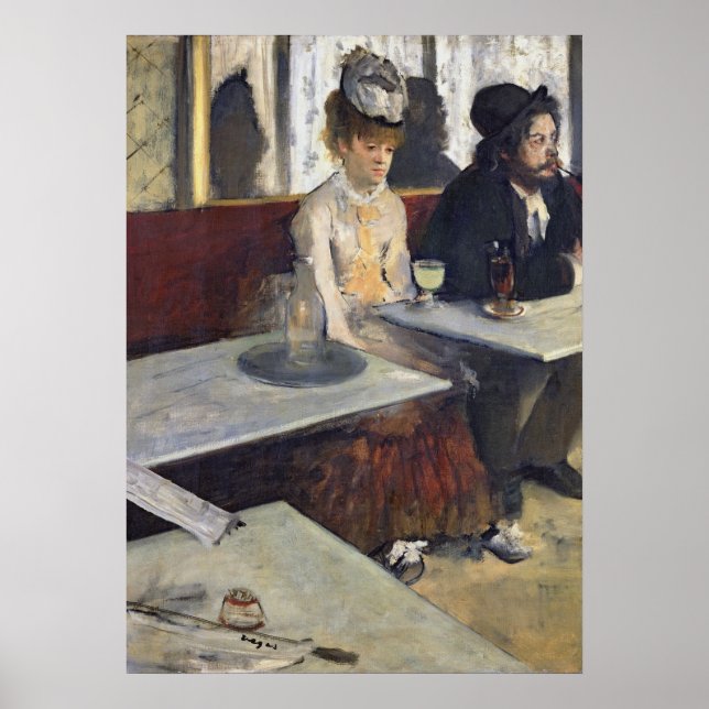 Poster Edgar Degas | Num café ou na Absinthe (Frente)