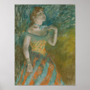 Póster Edgar Degas  O Cantor em Verde