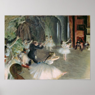 Póster Edgar Degas o ensaio do balé no palco