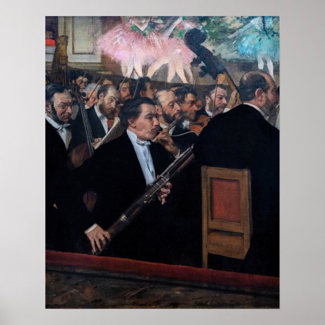 Poster Edgar Degas - Orquestra na Ópera (Frente)