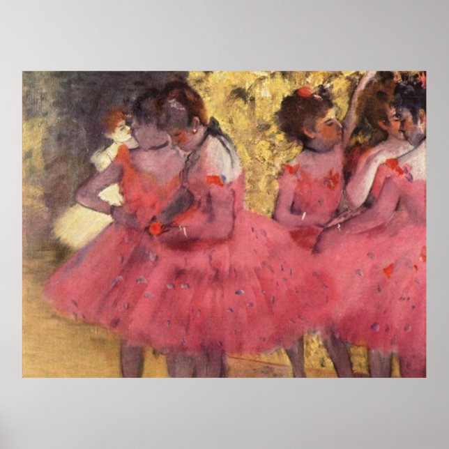 Poster Edgar Degas Os Dançarinos Rosa (Frente)