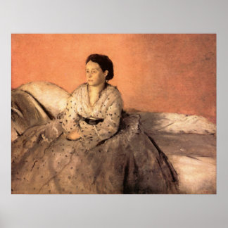 Poster Edgar Degas Portrait de Estelle Musson de Gas