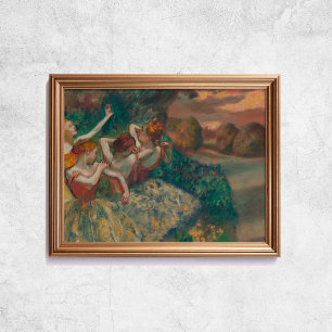 Poster Edgar Degas Quatro Dançarinos Antiga Arte Famosa