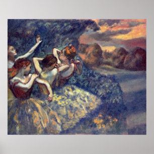 Poster Edgar Degas - Quatro Dançarinos - Canvas de Balé