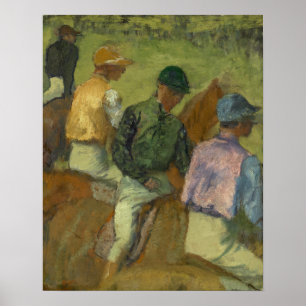 Póster Edgar Degas quatro jóqueis