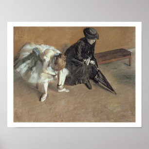 Póster Edgar Degas   que esperam, c.1882