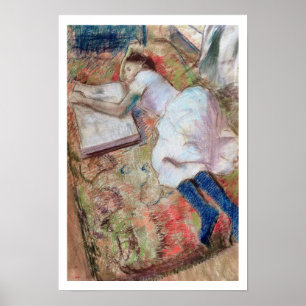 Poster Edgar Degas Reader Lying Down, c.1889