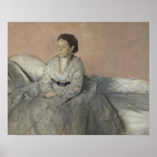Poster Edgar Degas - Retrato de Madame Rene de Gás