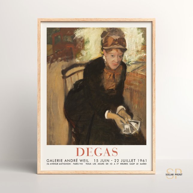 Poster Edgar Degas Retrato de Mary Cassatt Art Elegance (Criador carregado)