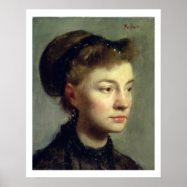 Póster Edgar Degas | Retrato de uma jovem, 1867 (Frente)