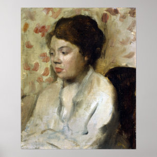Poster Edgar Degas Retrato de uma Jovem Mulher