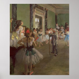 Póster Edgar Degas The Dancing Class, c.1873-76