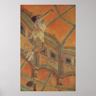 Póster Edgar Degas - trapézio 1879 da Senhora Lala Circo