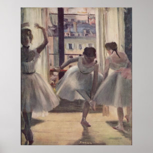 Póster Edgar Degas - Três Dançarinos na Sala de Prática 1