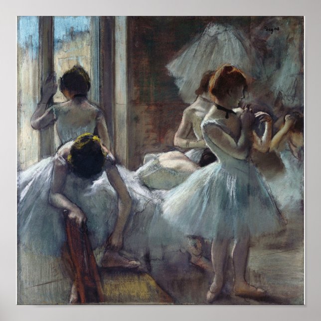 Poster Edgar Degas - Um Grupo de Dançarinos (Frente)