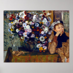 Póster Edgar Degas uma mulher assentada ao lado de um
