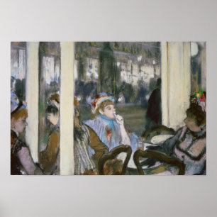 Póster Edgar Degas Women on a Cafe Terrace, 1877