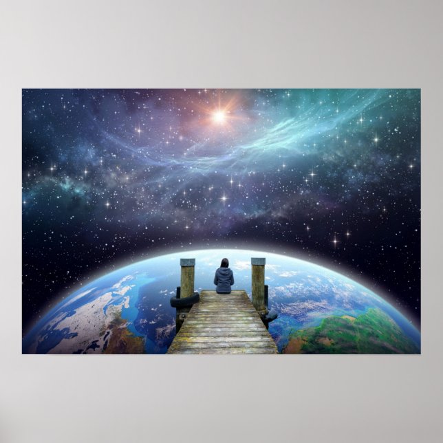 Poster Edge of the Multiverse: Contemplative Space Art (Frente)