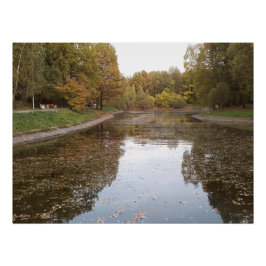 Póster Edição do Lago de Outono Dourado