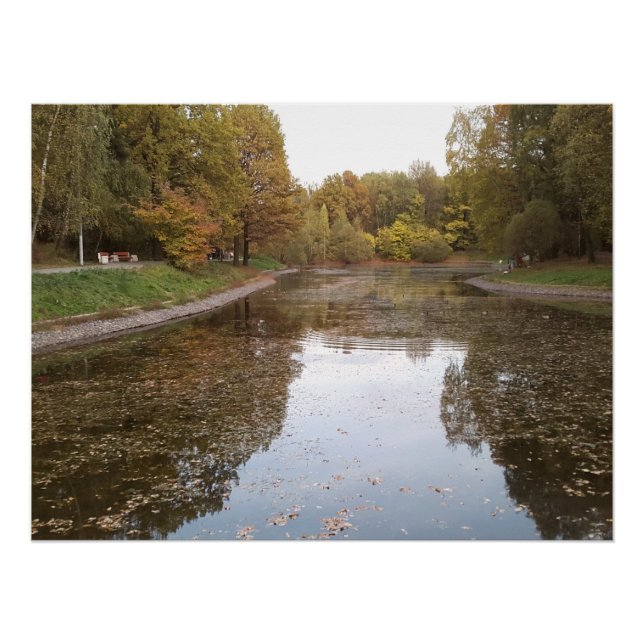 Póster Edição do Lago de Outono Dourado (Frente)