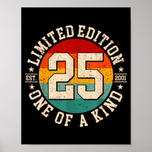 Poster edição limitada de 25 anos vintage 2001 25 anos de