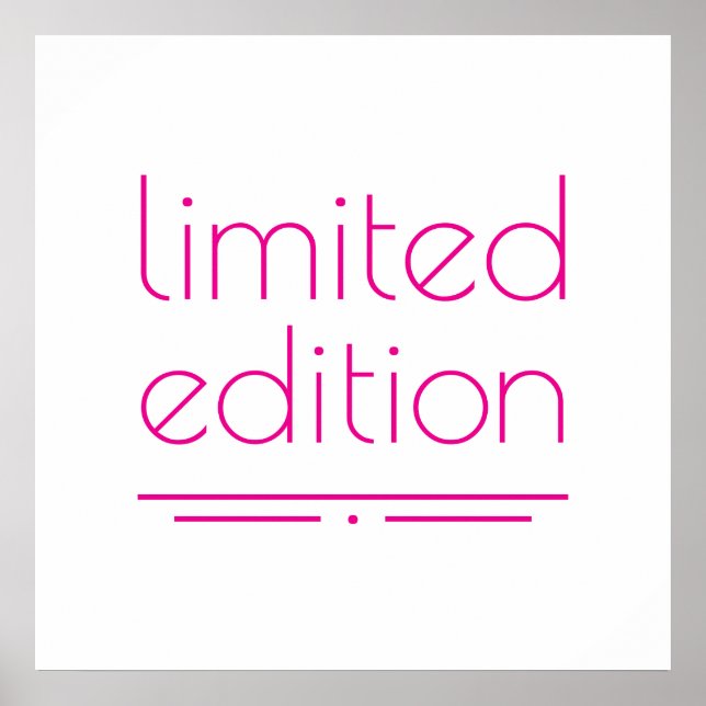 Poster Edição limitada - Um tipo (Frente)