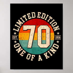 Poster edição limitada vintage 1956 de 70 anos